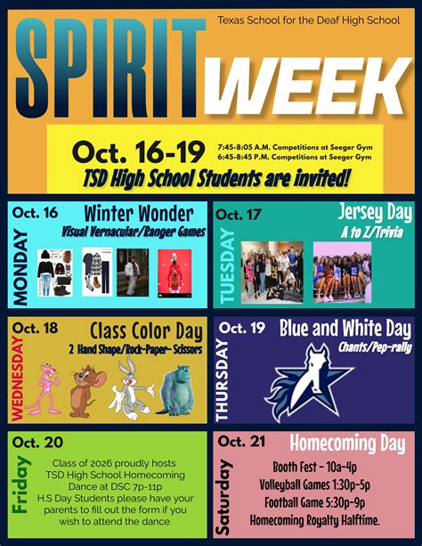 Get Ready For The Spirit Week Texas School For The Deaf