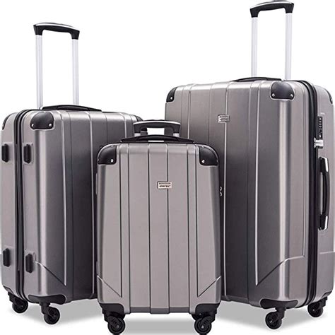 Merax 3 Pcs Luggage Set With Built In Tsa And Reinforced
