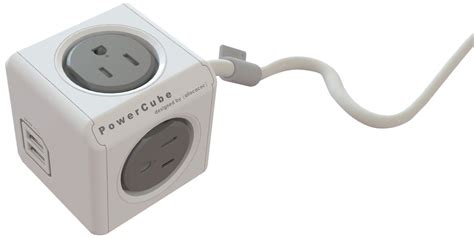 Powercube Extended Usb Electric Outlet Adapter 5ft Extension Cord