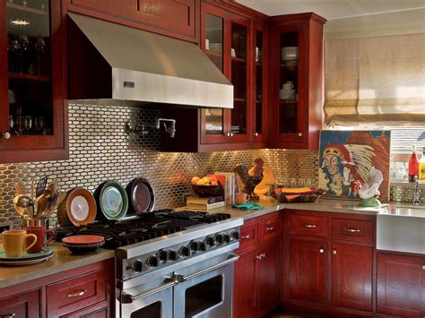 White kitchen cabinets with colorful kitchen island. Kitchen Cabinet Paint Colors: Pictures & Ideas From HGTV ...