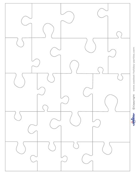Autism Puzzle Piece Template Printable