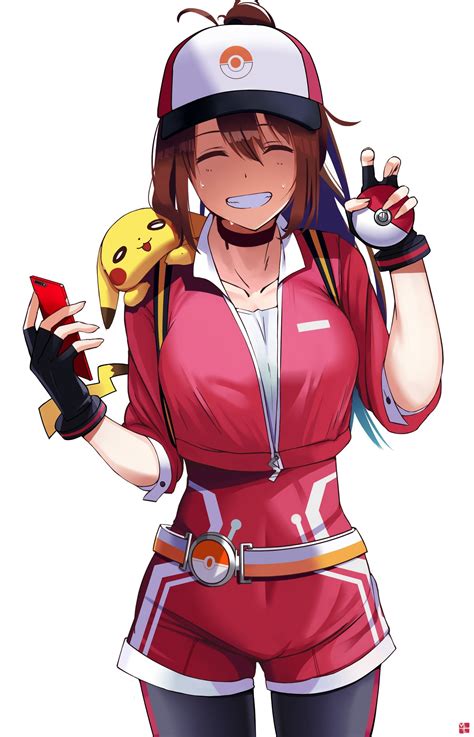 Pokemon Trainer Illustration Anime Anime Girls Pokémon