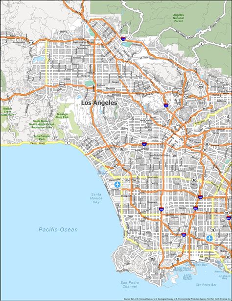 Los Angeles On California Map Robin Christin