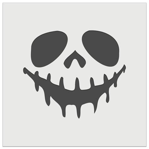 Spooky Skeleton Smile Face Halloween Diy Cookie Wall Craft Stencil 4