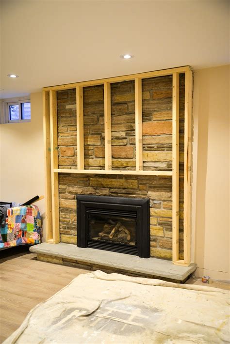 Diy Brick Fireplace Remodel Fireplace Remodel Diy A Fireplace Facade