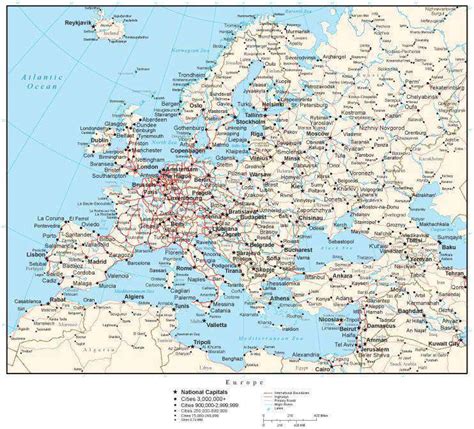 Europe Map With Cities