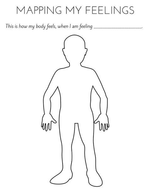 body map emotions worksheet