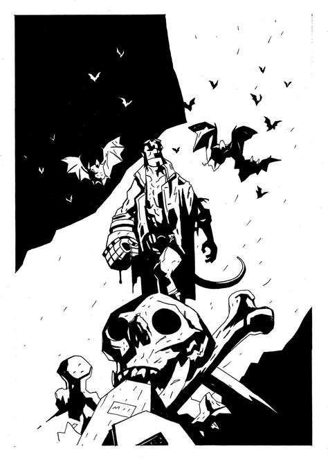 Copy Of A Picture Of Mike Mignola Hellboy On Behance