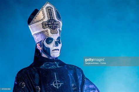 papa emeritus iii alias tobias forge of swedish heavy metal band ghost performs on stage on