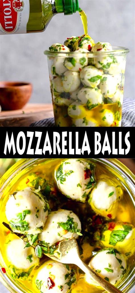 Olive Oil Marinated Mozzarella Balls Recipe Appetizer Recipes Easy