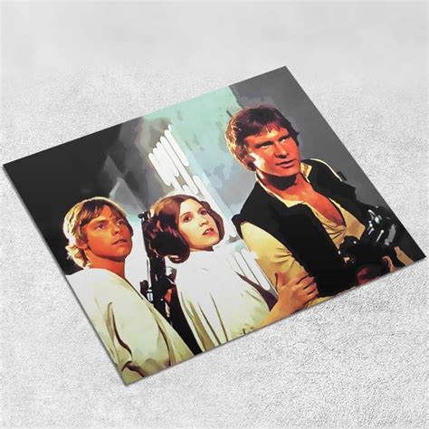 Han Solo Princess Leia And Luke Skywalker Star Wars Art