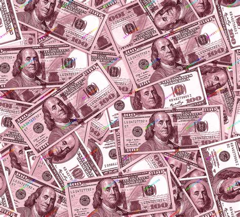Blush Pink Money Background Seamless 100 Dollar Bills Png — Drypdesigns