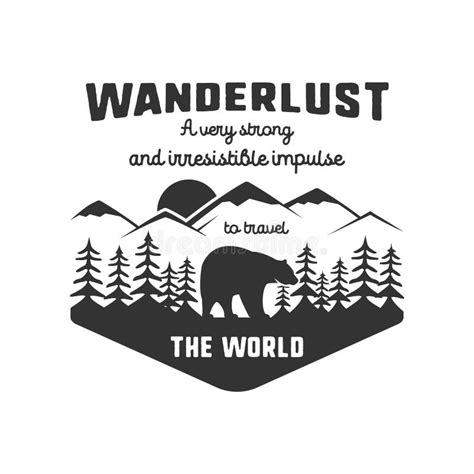 Vintage Adventure Hand Drawn Label Design Definition Of Wanderlust