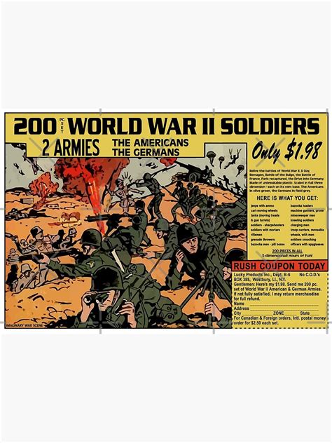 200 Ww2 Soldiers Comic Book Ad Art Print By Kayve Redbubble