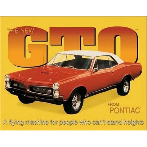Pontiac Gto Metal Tin Sign Collection Kidscollections
