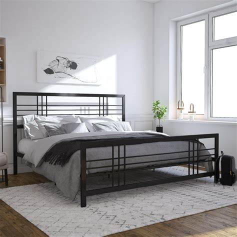 Dhp Burbank Metal Bed Black Metal King Bed Frame