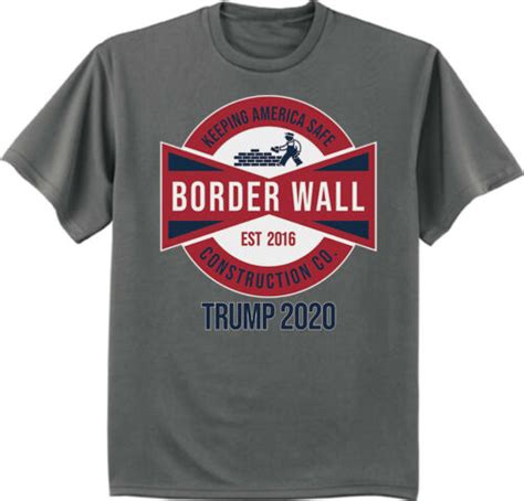 Big And Tall T Shirt Build The Wall Donald Trump Pence 2020 America