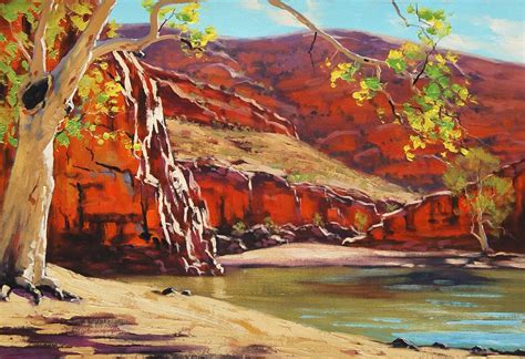 Outback Australia By Artsaus Abstract Art Painting Abstract Landscape
