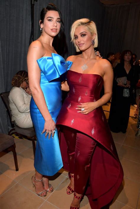 Beverly Hills Ca February 09 Dua Lipa L And Bebe Rexha Attend The Pre Grammy Gala And