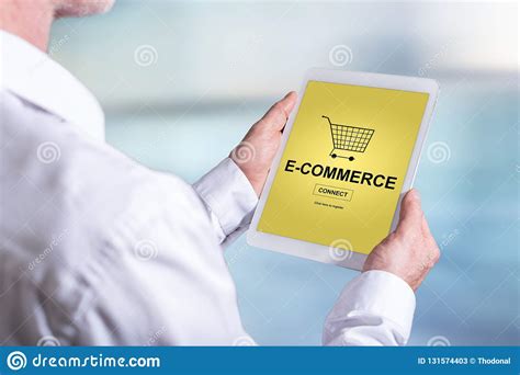 E Commerce Concept On A Tablet Stock Image Image Of Modern Website