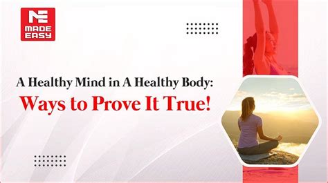 A Healthy Mind In A Healthy Body Ways To Prove It True