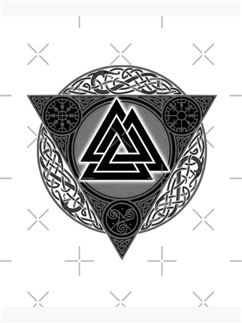 Viking Valknut Norse Symbol Poster For Sale By Gurudesign Redbubble