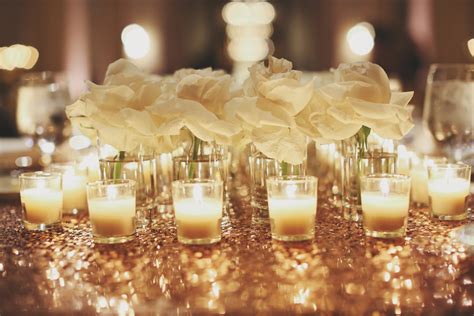 Rose And Votive Candle Centerpiece Elizabeth Anne Designs The