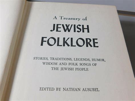 A Treasury Of Jewish Folklore 1948 By Nathan Ausubel Hardcover 1st Edition 3764514236
