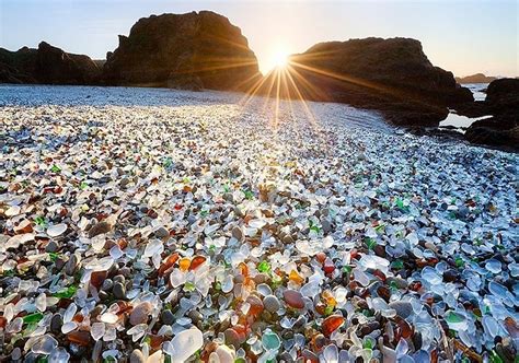 Sparkling Glass Beach Of California Charismatic Planet