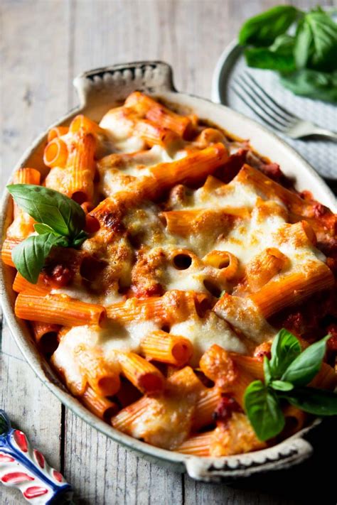 Sausage Pasta Bake Spicy And Creamy Inside The Rustic Kitchen