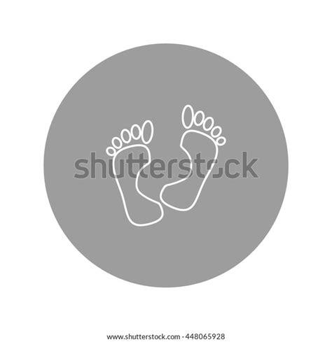 Human Foot Footprint Icon Stock Vector Royalty Free 448065928