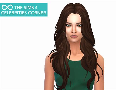 The Sims 4 Celebrities Corner Adriana Lima Dress By Salem2342 Hair