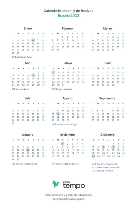 Calendario Laboral Festivos Y Puentes De 2024 En España