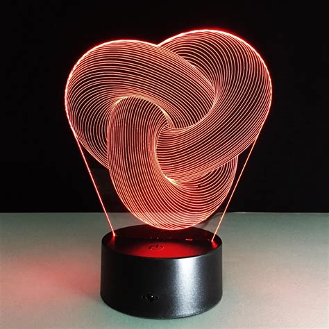 Abstract Acrylic Light Led 3d Lamp Night Light Touch Sensor Lamp Led