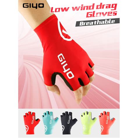 Giyo Breaking Wind Cycling Half Finger Gloves Anti Slip Bicycle Lycra Fabric Mittens Mtb Gloves