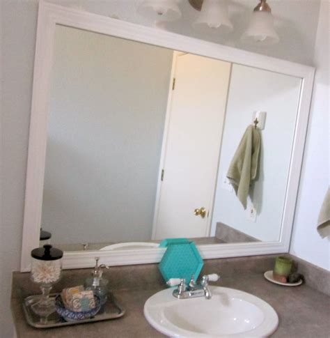 How To Frame A Builder Grade Mirror Bathroom Mirror Bathroom Mirror Frame Best Bathroom Vanities