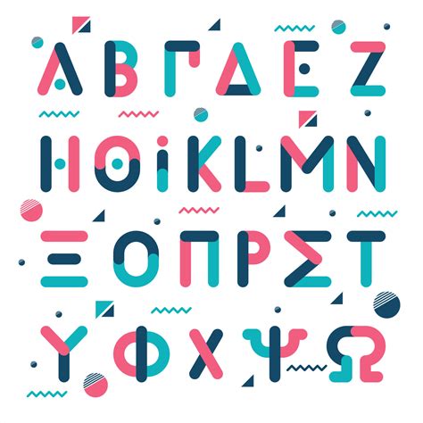 Designing your own letterhead is easy today with online tools. Memphis Style Greek Alphabet 229695 - Download Free ...