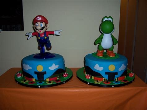 Mario bros birthday cake gteau mario bros birthday pinterest mario cake mario bros. Mario and Yoshi - These were made for my niece's 5 year old twin boys. One loves Mario, the ...