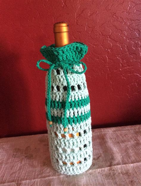 Crochet Wine Bottle Cover Wine Bottle Cozy Wine Bag Etsy