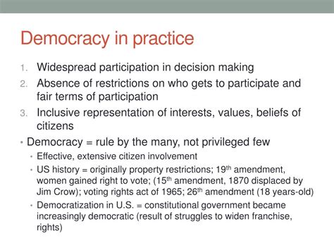 Ppt Standards Of Democracy Powerpoint Presentation Free Download