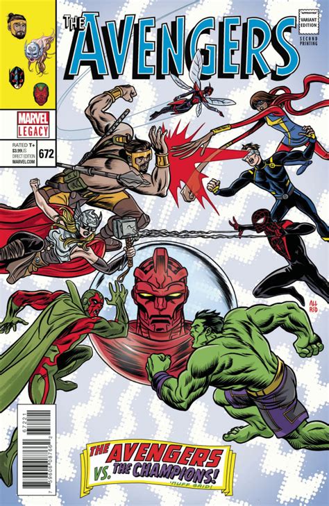 avengers 672 2nd printing allred cover fresh comics