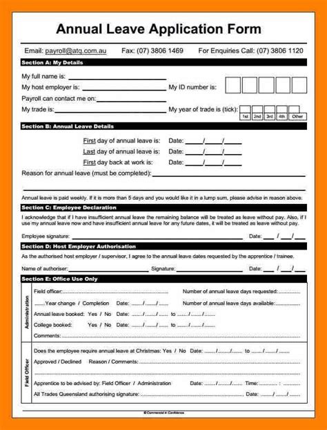 Often called the leave of absence form, this kind of form is requested by an. Annual leave application template corpedocom Virtren.com # ...