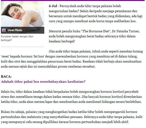 Tidur Bogel Boleh Kuruskan Badan? - AMIRNAWAWI