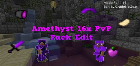 116 Amethyst 16x Pvp Pack Edit Purple Minecraft Pe