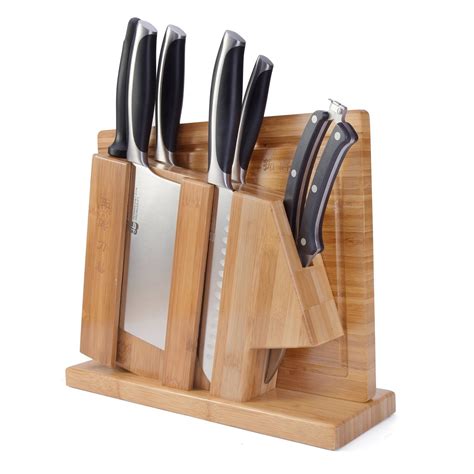 Review Kitchen Knife Set With Wooden Block And Premium Cutting Board 8
