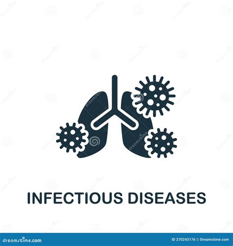 Infection Diseases Icon Monochrome Simple Sign From Medical Speialist Collection Stock Vector
