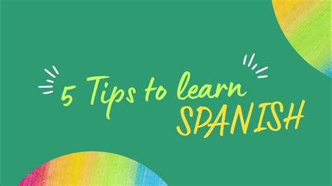 Tips To Learn Spanish Youtube