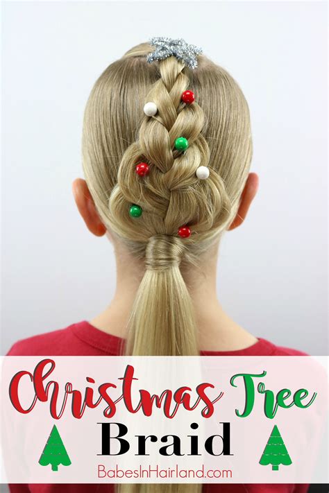 Christmas Tree Braid Christmas Hairstyles Tree Braids