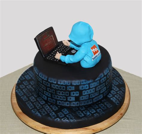 Various fondant toppers like a boy with headphones, laptop, mobile phone, shopping bags, t shirt etc on. Cyber Themed cake | Birthday cake for him, Birthday cake for brother, Birthday cake for husband