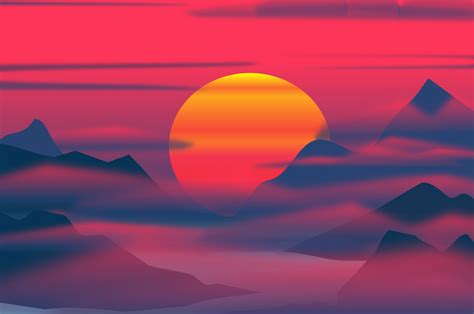 2560x1700 Sunrise Sunset Minimal 10k Chromebook Pixel Hd 4k Wallpapers